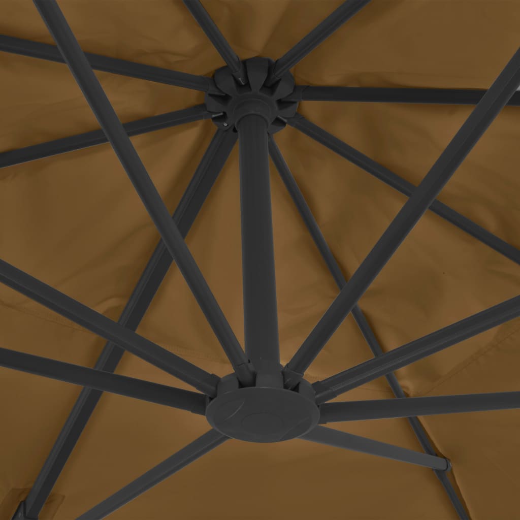 Parasol Met Draagbare Voet Taupe