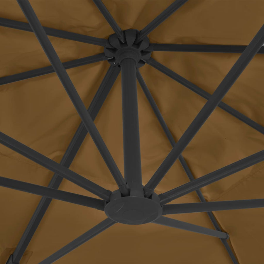 Parasol Met Draagbare Voet Taupe
