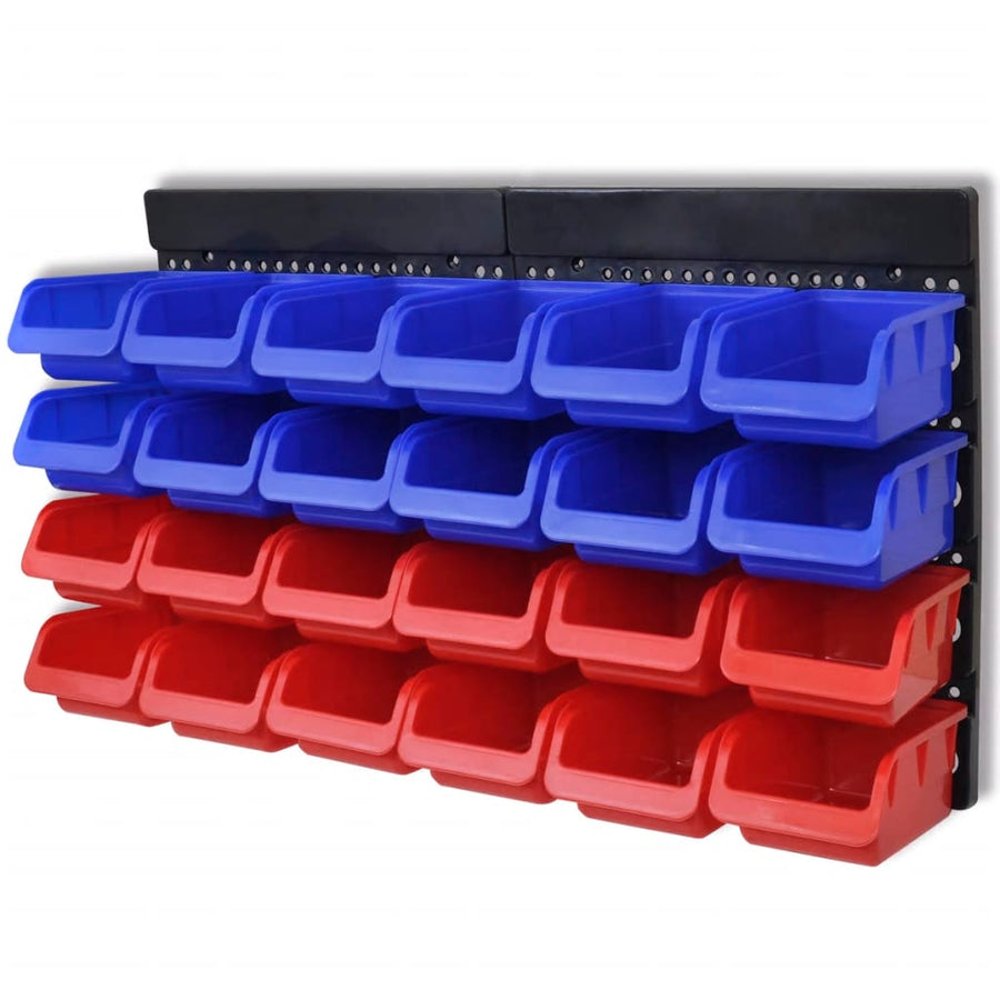 Gereedschapsordeners Wandgemonteerd Blauw En Rood 2 St