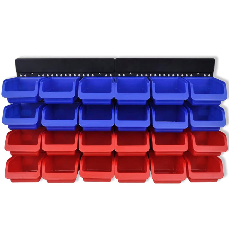 Gereedschapsordeners Wandgemonteerd Blauw En Rood 2 St