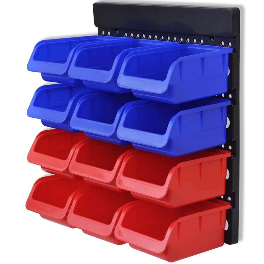 Gereedschapsordeners Wandgemonteerd Blauw En Rood 2 St