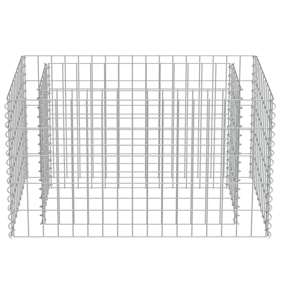 Gabion Plantenbak Verhoogd Gegalvaniseerd Staal 90 x 50 x 50 cm