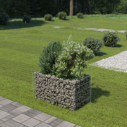 Gabion Plantenbak Verhoogd Gegalvaniseerd Staal 90 x 50 x 50 cm