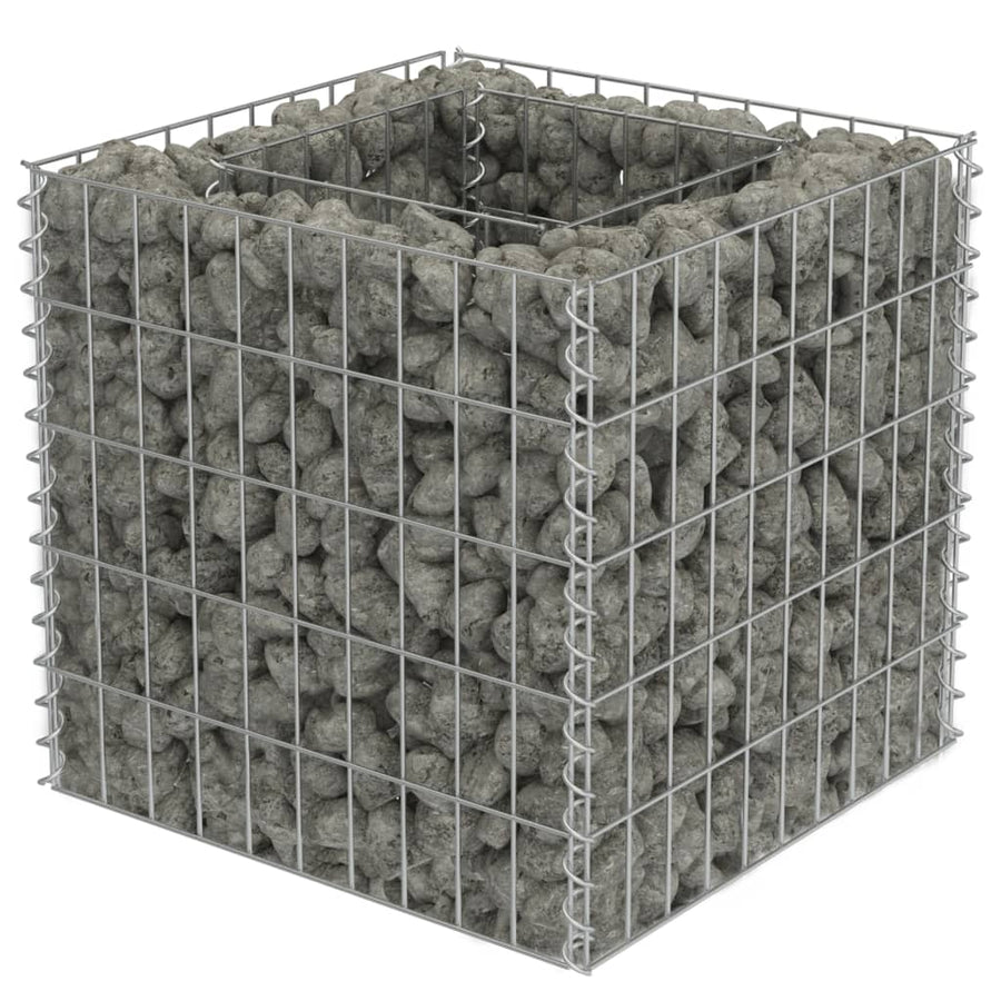 Gabion Plantenbak Verhoogd Gegalvaniseerd Staal 50 x 50 x 50 cm