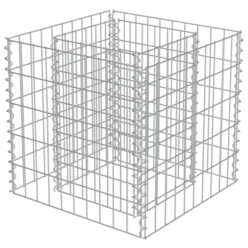 Gabion Plantenbak Verhoogd Gegalvaniseerd Staal 50 x 50 x 50 cm