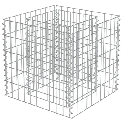 Gabion Plantenbak Verhoogd Gegalvaniseerd Staal 50 x 50 x 50 cm