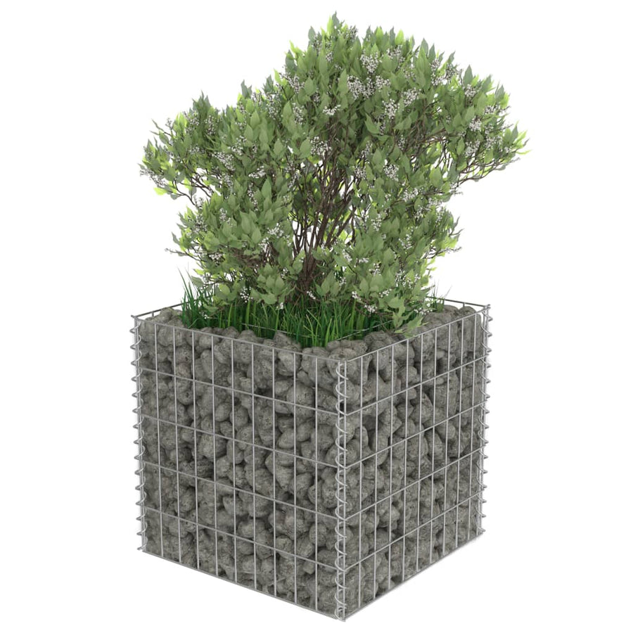 Gabion Plantenbak Verhoogd Gegalvaniseerd Staal 50 x 50 x 50 cm