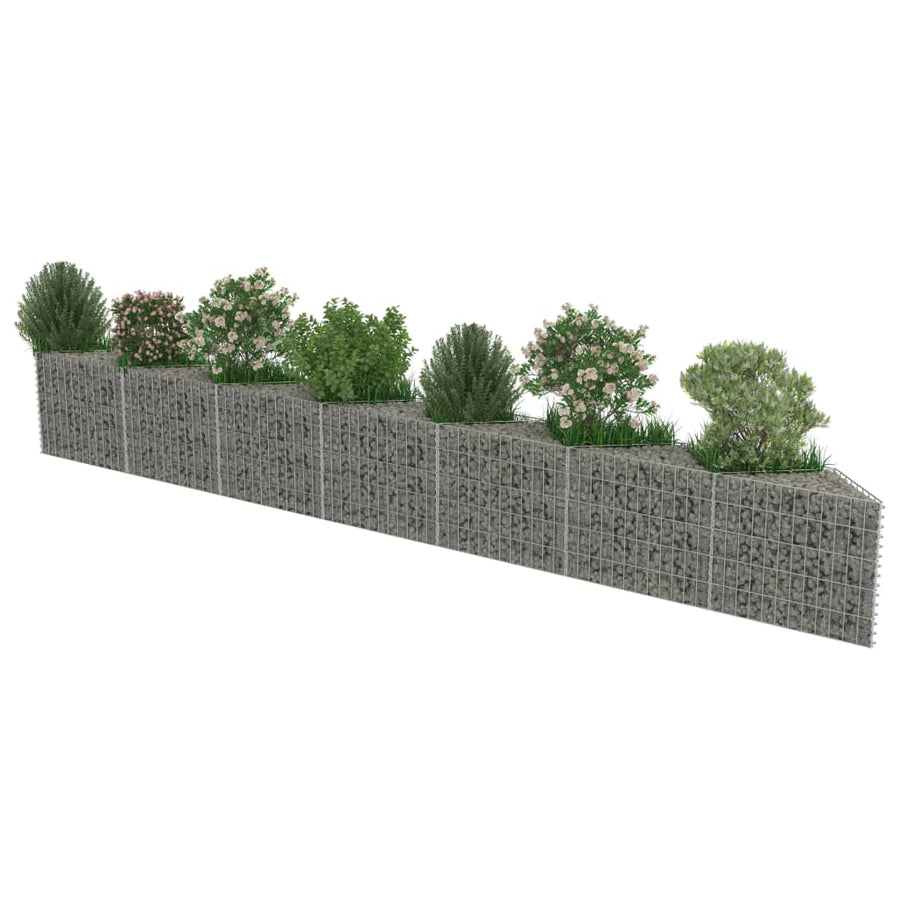 Schanskorfmuur 450x30x50 cm gegalvaniseerd staal 450 x 30 x 50 cm