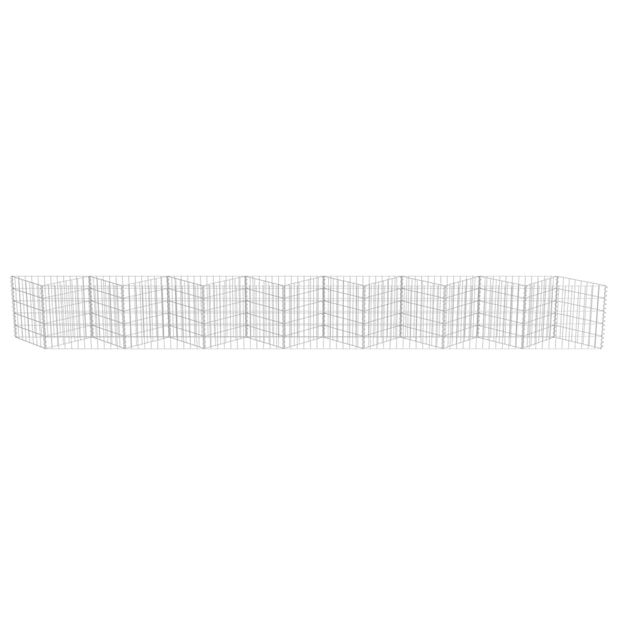 Schanskorfmuur 450x30x50 cm gegalvaniseerd staal 450 x 30 x 50 cm