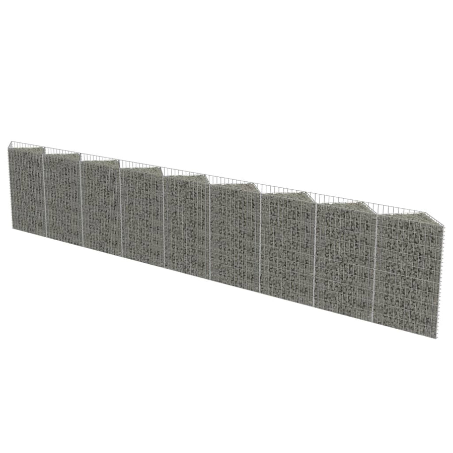 Schanskorf wand 630x30x100 cm gegalvaniseerd staal 630 x 30 x 100 cm