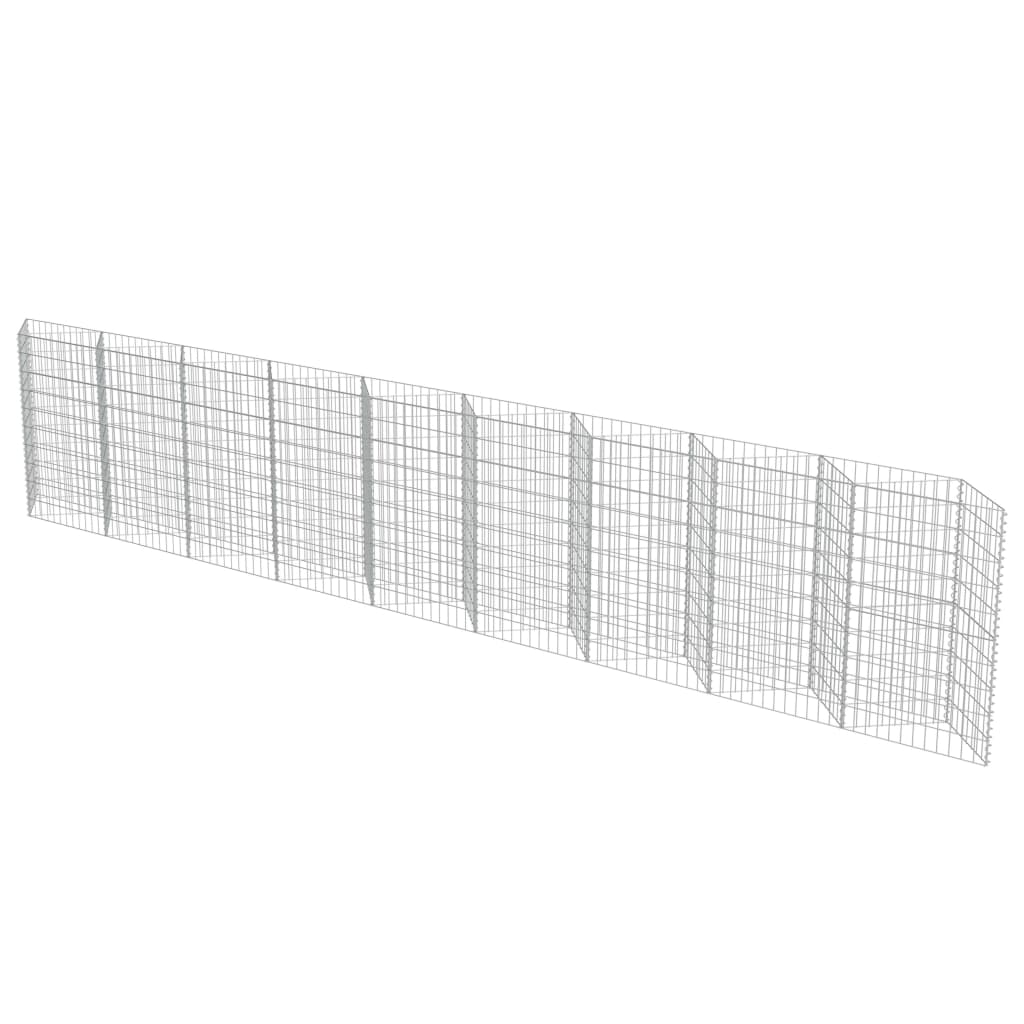 Schanskorf wand 630x30x100 cm gegalvaniseerd staal 630 x 30 x 100 cm
