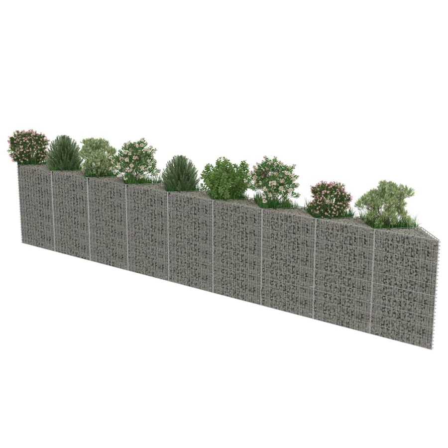 Schanskorf wand 630x30x100 cm gegalvaniseerd staal 630 x 30 x 100 cm