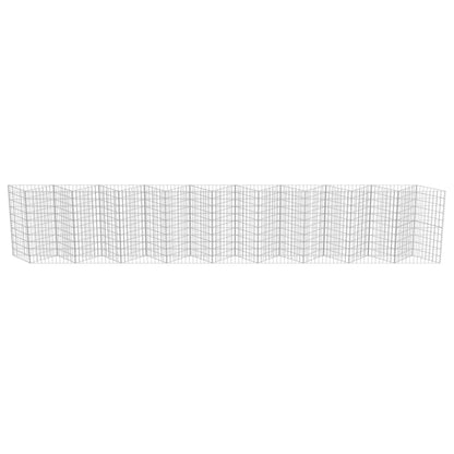Schanskorf wand 630x30x100 cm gegalvaniseerd staal 630 x 30 x 100 cm