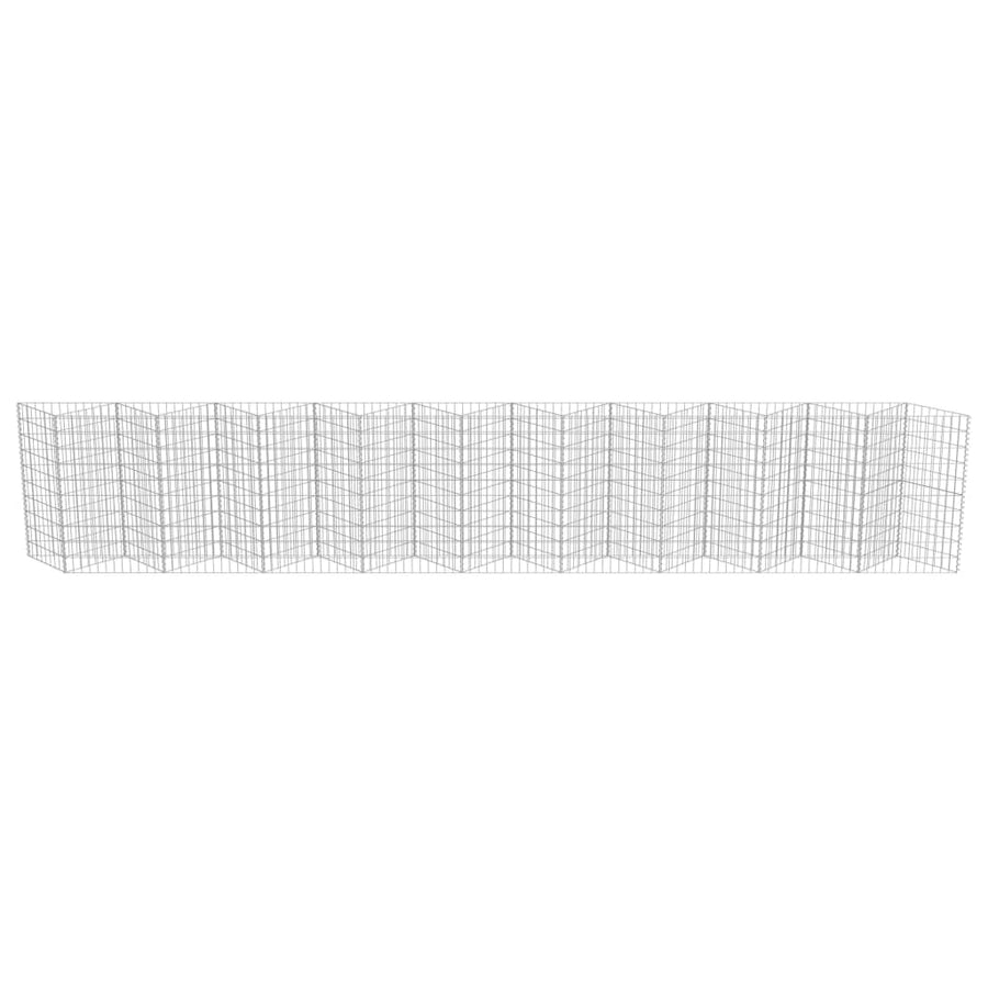 Schanskorf wand 630x30x100 cm gegalvaniseerd staal 630 x 30 x 100 cm