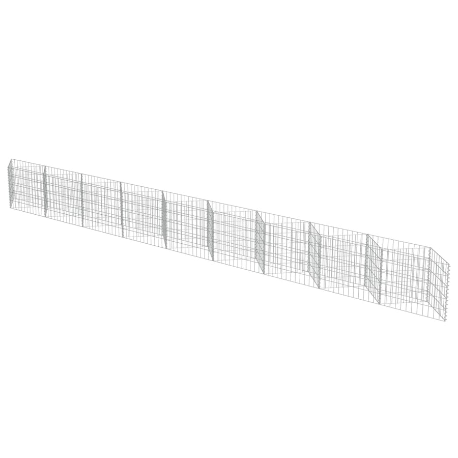 Schanskorfmuur 630x30x50 cm gegalvaniseerd staal 630 x 30 x 50 cm