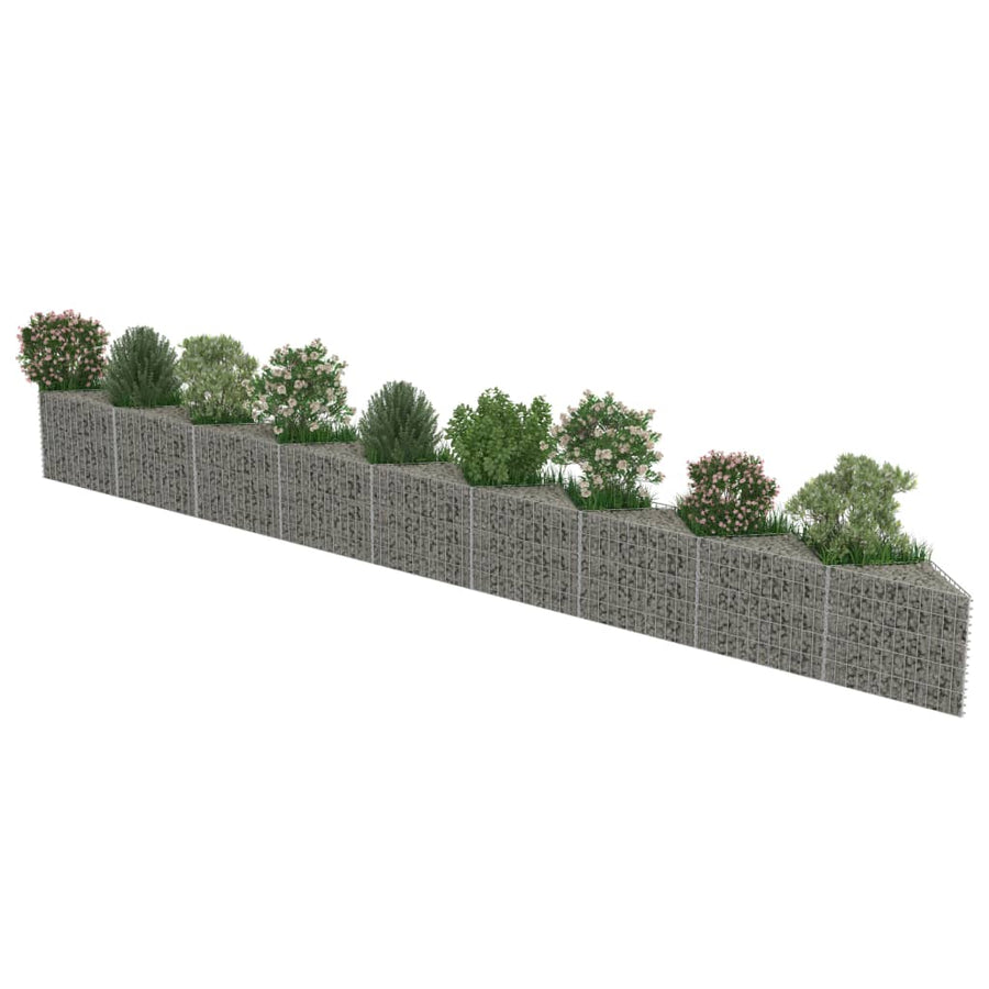Schanskorfmuur 630x30x50 cm gegalvaniseerd staal 630 x 30 x 50 cm