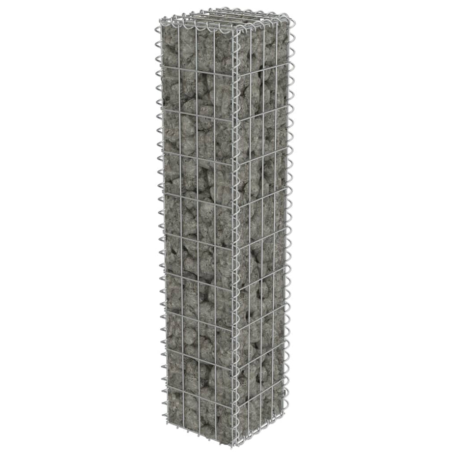 Schanskorfmuur Met Deksels Gegalvaniseerd Staal 20 x 20 x 100 cm