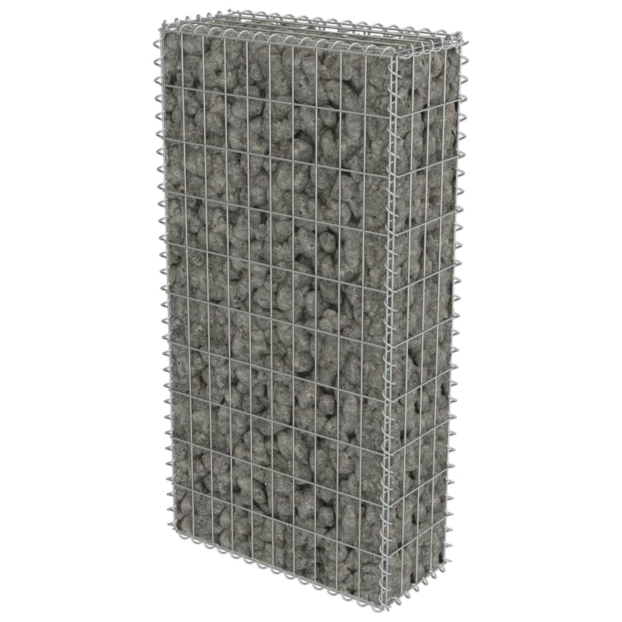 Schanskorfmuur met deksels 50x20x100 cm gegalvaniseerd staal 50 x 20 x 100 cm