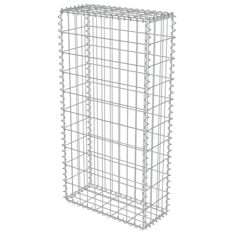 Schanskorfmuur met deksels 50x20x100 cm gegalvaniseerd staal 50 x 20 x 100 cm