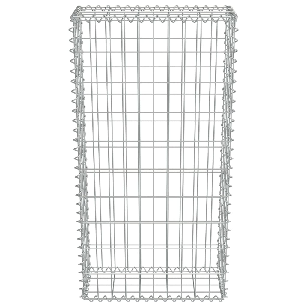 Schanskorfmuur met deksels 50x20x100 cm gegalvaniseerd staal 50 x 20 x 100 cm