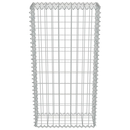 Schanskorfmuur met deksels 50x20x100 cm gegalvaniseerd staal 50 x 20 x 100 cm