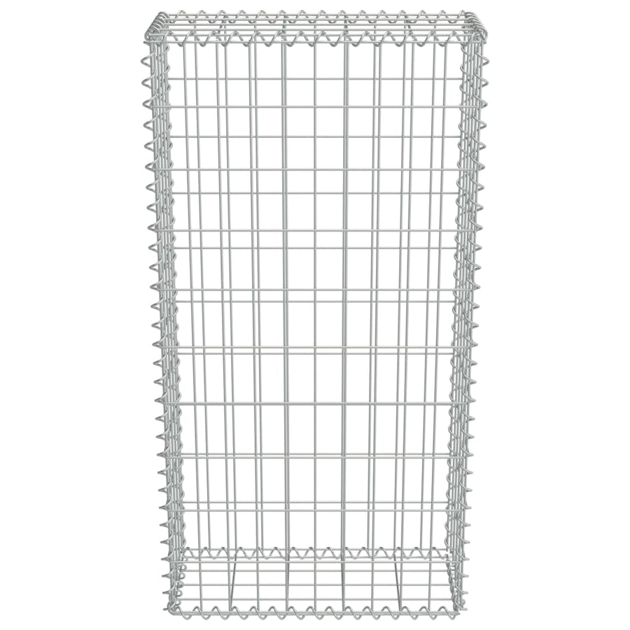 Schanskorfmuur met deksels 50x20x100 cm gegalvaniseerd staal 50 x 20 x 100 cm