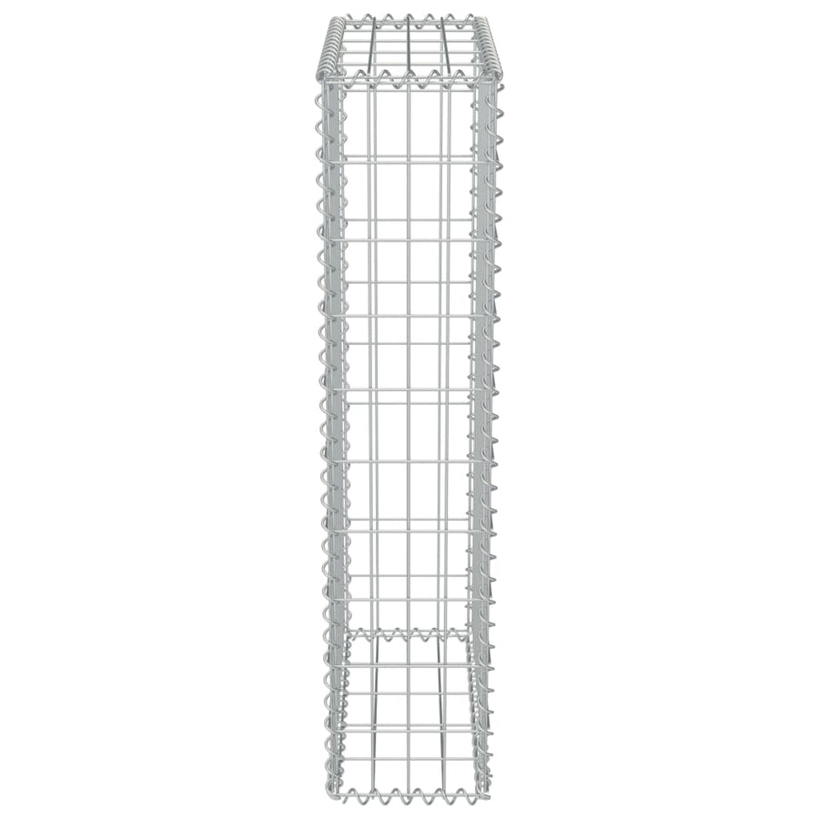 Schanskorfmuur met deksels 50x20x100 cm gegalvaniseerd staal 50 x 20 x 100 cm