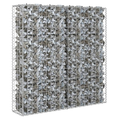 Schanskorfmuur met deksels 80x20x100 cm gegalvaniseerd staal 80 x 20 x 100 cm