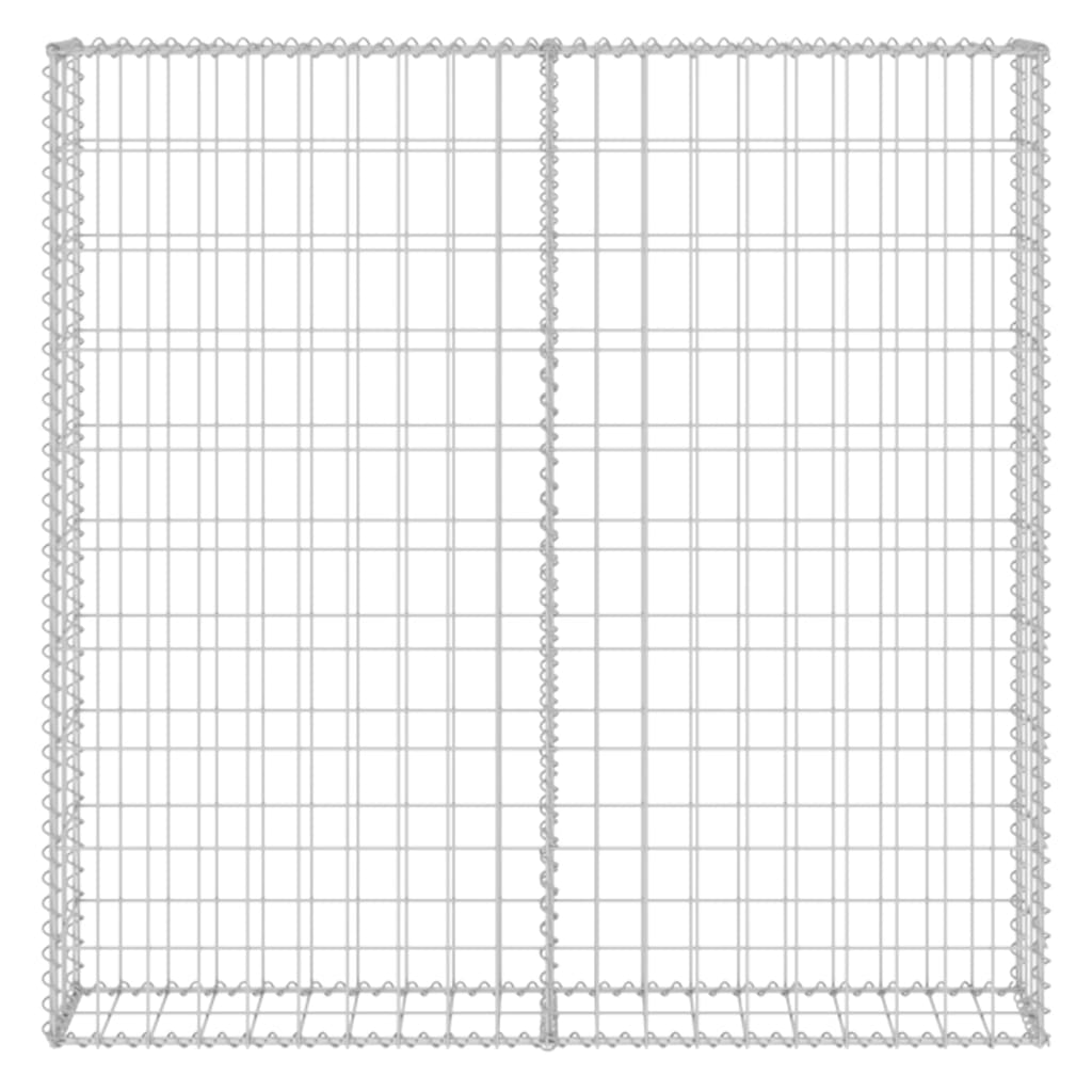 Schanskorfmuur met deksels 80x20x100 cm gegalvaniseerd staal 80 x 20 x 100 cm