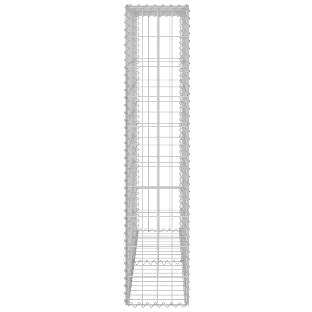 Schanskorfmuur met deksels 80x20x100 cm gegalvaniseerd staal 80 x 20 x 100 cm