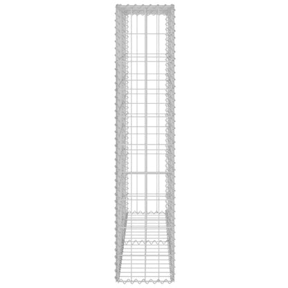 Schanskorfmuur met deksels 80x20x100 cm gegalvaniseerd staal 80 x 20 x 100 cm