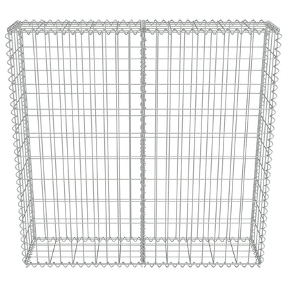 Schanskorfmuur met deksels 100x20x100 cm gegalvaniseerd staal 100 x 20 x 100 cm