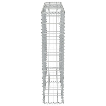 Schanskorfmuur met deksels 100x20x100 cm gegalvaniseerd staal 100 x 20 x 100 cm