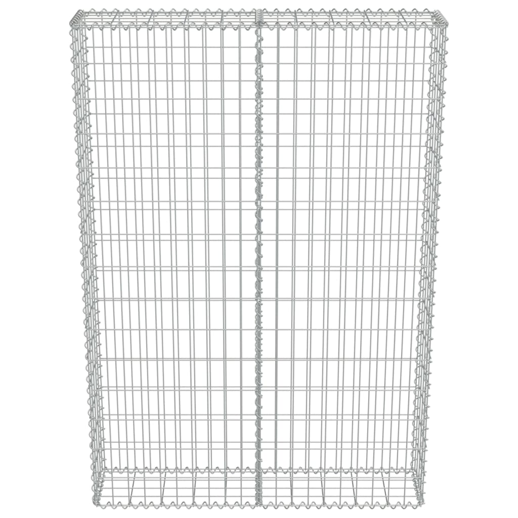 Schanskorfmuur met deksels 100x20x150 cm gegalvaniseerd staal 100 x 20 x 150 cm