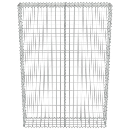 Schanskorfmuur met deksels 100x20x150 cm gegalvaniseerd staal 100 x 20 x 150 cm