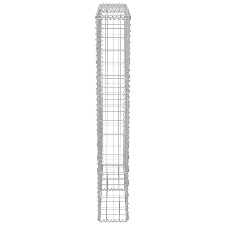 Schanskorfmuur met deksels 100x20x150 cm gegalvaniseerd staal 100 x 20 x 150 cm