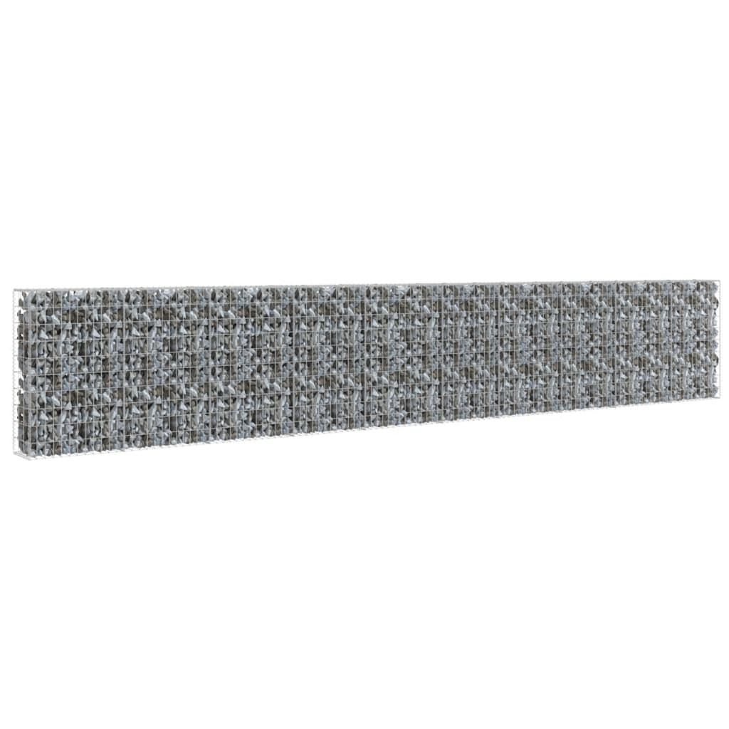 Schanskorfmuur met deksels 600x30x100 cm gegalvaniseerd staal 600 x 30 x 100 cm