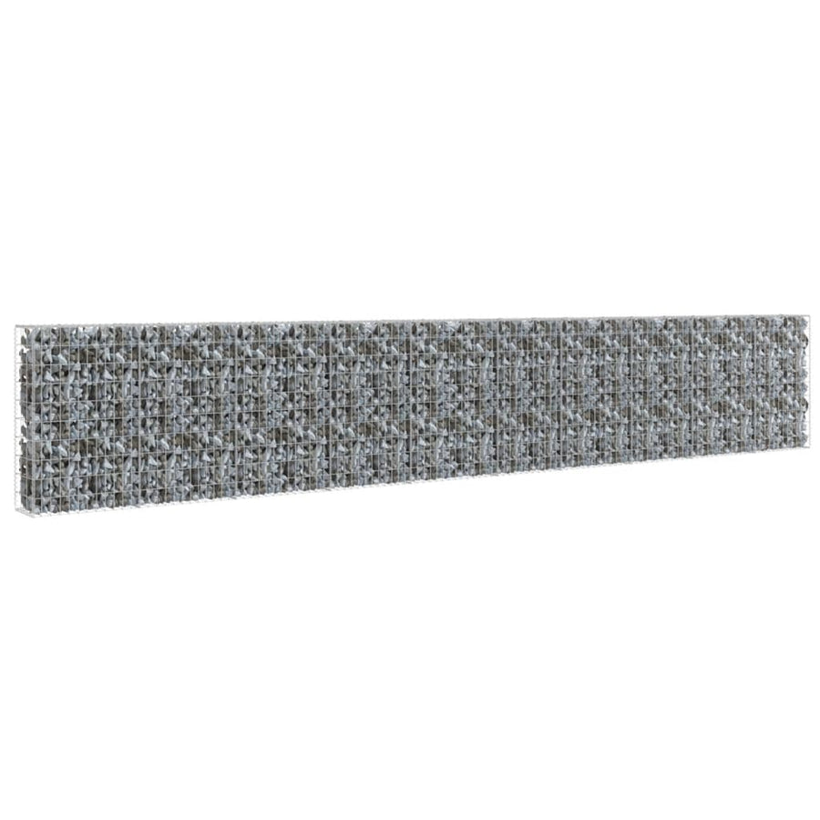 Schanskorfmuur met deksels 600x30x100 cm gegalvaniseerd staal 600 x 30 x 100 cm