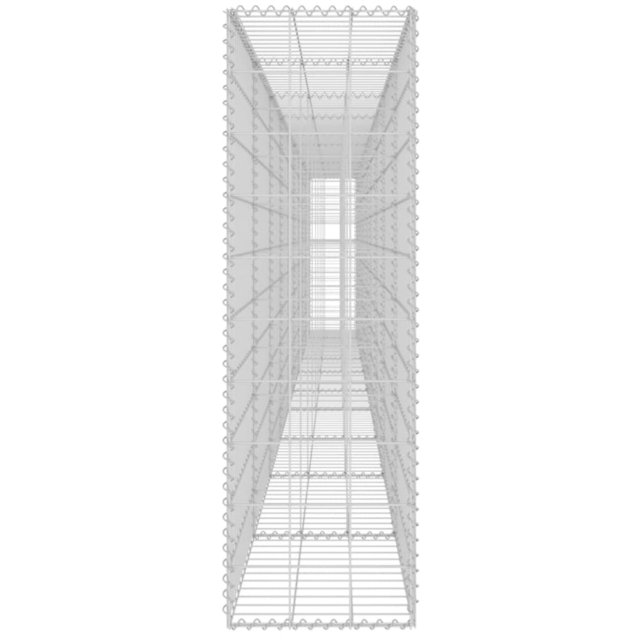 Schanskorfmuur met deksels 600x30x100 cm gegalvaniseerd staal 600 x 30 x 100 cm