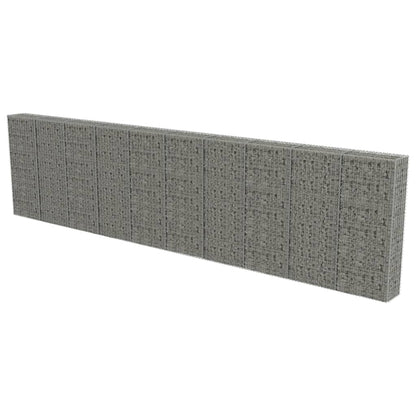 Schanskorfmuur met deksels 600x30x150 cm gegalvaniseerd staal 600 x 30 x 150 cm