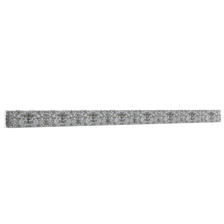 Schanskorfmuur met deksels 900x50x50 cm gegalvaniseerd staal 900 x 50 x 50 cm