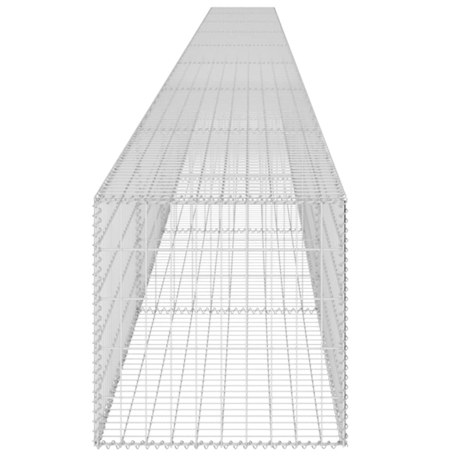 Schanskorfmuur met deksels 900x50x50 cm gegalvaniseerd staal 900 x 50 x 50 cm
