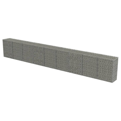 Schanskorfmuur met deksels 900x50x100 cm gegalvaniseerd staal 900 x 50 x 100 cm