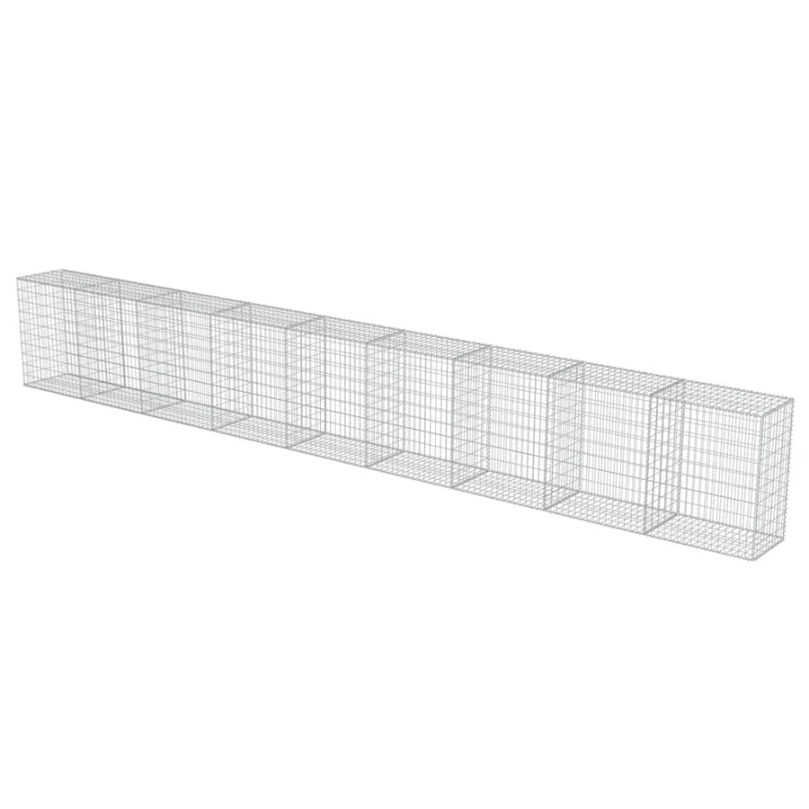 Schanskorfmuur met deksels 900x50x100 cm gegalvaniseerd staal 900 x 50 x 100 cm