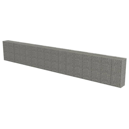 Schanskorfmuur met deksels 900x50x150 cm gegalvaniseerd staal 900 x 50 x 150 cm