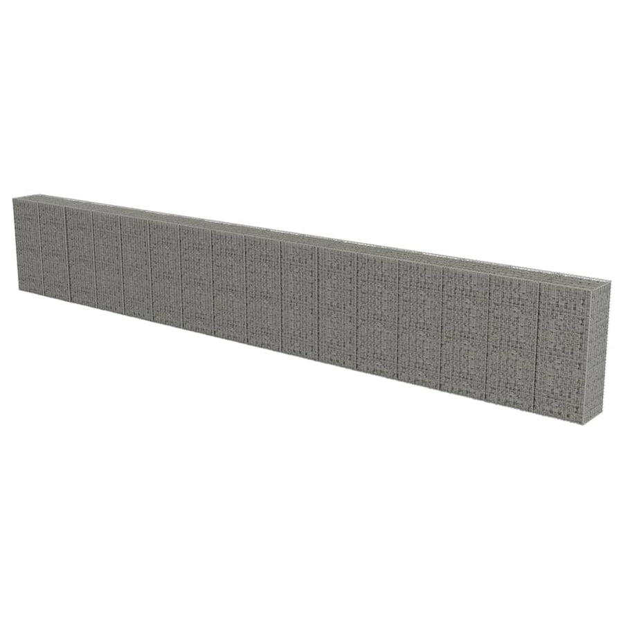 Schanskorfmuur met deksels 900x50x150 cm gegalvaniseerd staal 900 x 50 x 150 cm