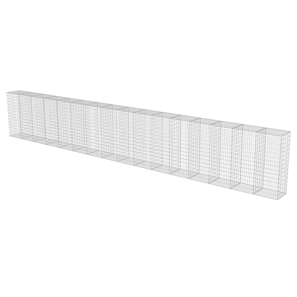 Schanskorfmuur met deksels 900x50x150 cm gegalvaniseerd staal 900 x 50 x 150 cm