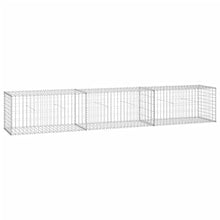 Schanskorfmuur met deksels 300x50x50 cm gegalvaniseerd staal 300 x 50 x 50 cm
