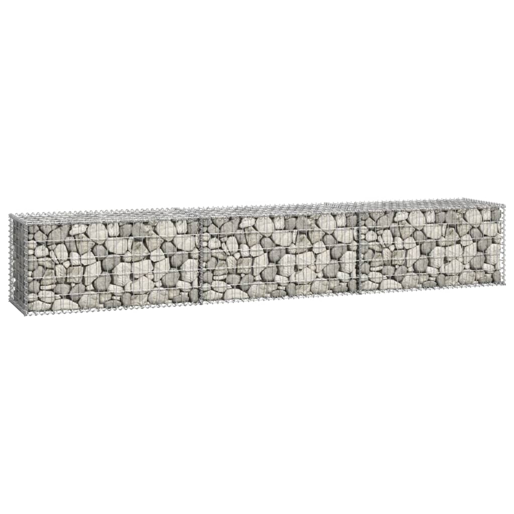 Schanskorfmuur met deksels 300x50x50 cm gegalvaniseerd staal 300 x 50 x 50 cm