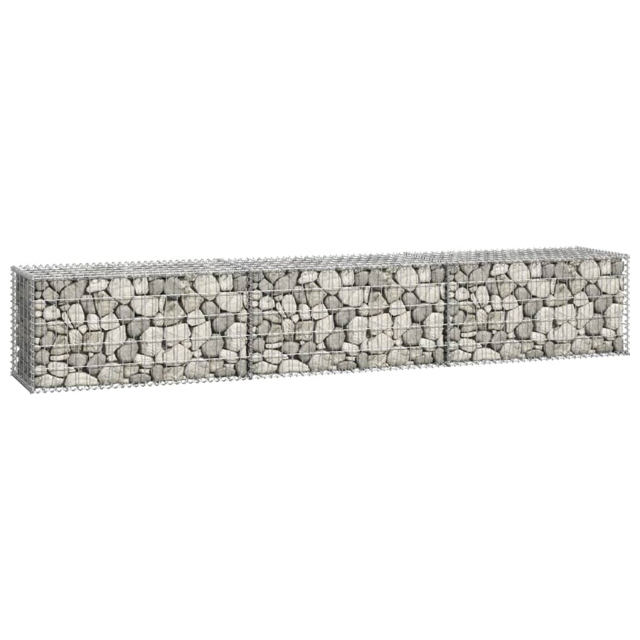 Schanskorfmuur met deksels 300x50x50 cm gegalvaniseerd staal 300 x 50 x 50 cm